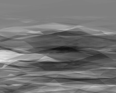 黑白抽象山水
