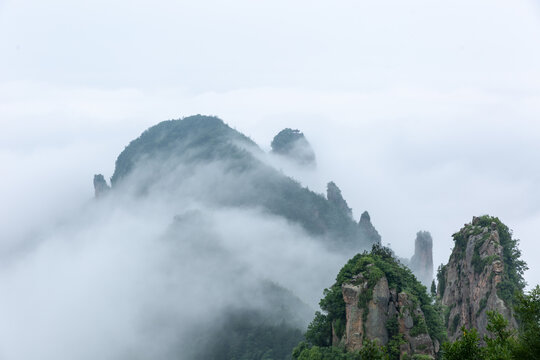 浙江仙华山云海云雾风光