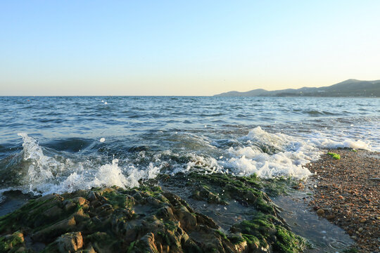 大海海边海浪花海水海岸边