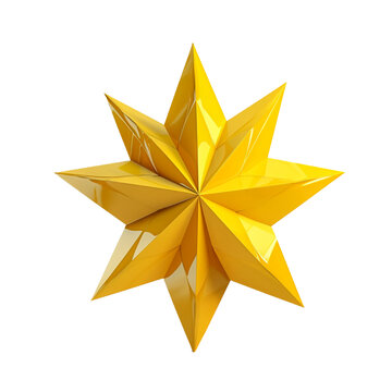 非矢量金色可爱多角星五角星