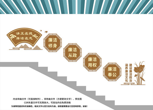 廉政樓梯文化墻