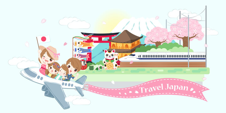 全家坐飛機去日本觀光插圖