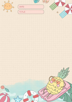 夏日菠蘿拍紙本