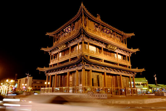 山西大同古城鼓樓