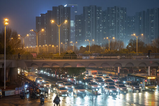 城市公路天桥夜景