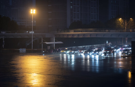 城市公路天桥夜景