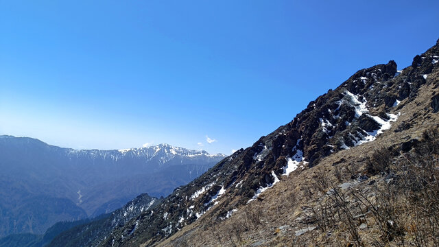 雪山高原大山自然美景