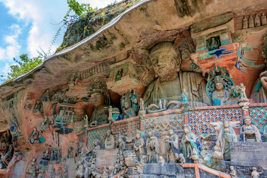 中国重庆大足石刻宝顶山景区