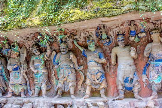 中国重庆大足石刻宝顶山景区