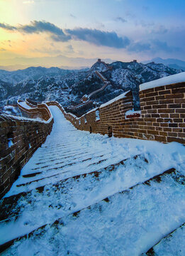 长城雪景