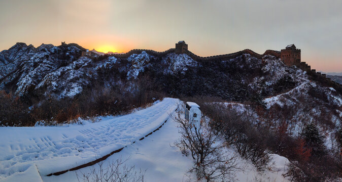 长城雪景