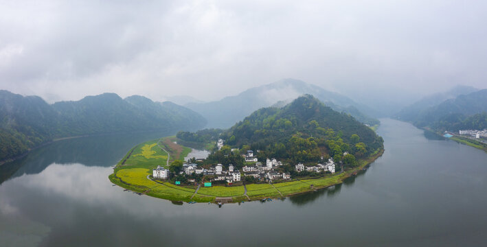 安徽新安江山水画廊春天