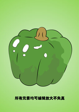 卡通手繪青椒