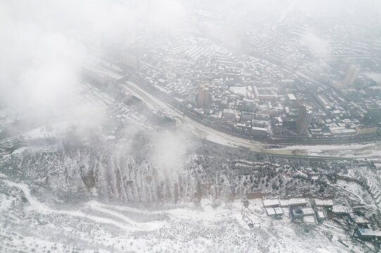 清涧县城雪景