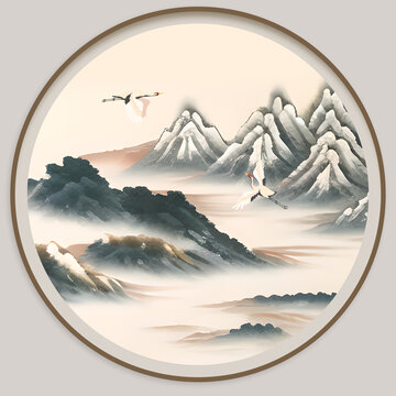 水墨山水画