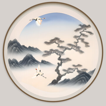 國畫客廳裝飾畫
