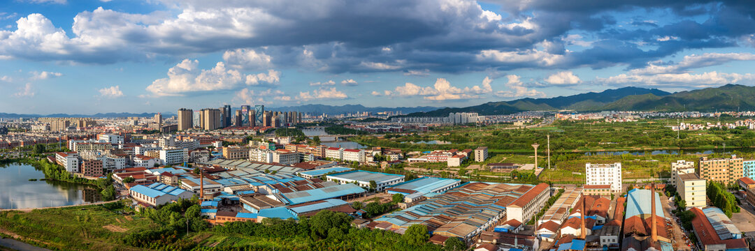 义乌稠江双江湖老照片全景