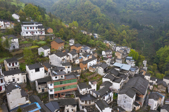 安徽黄山市歙县万二村航拍