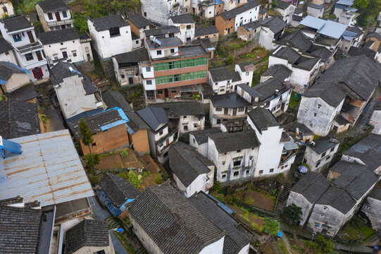 安徽黄山市歙县万二村航拍