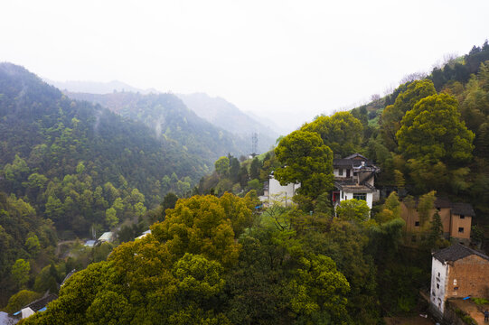 安徽黄山市歙县万二村航拍