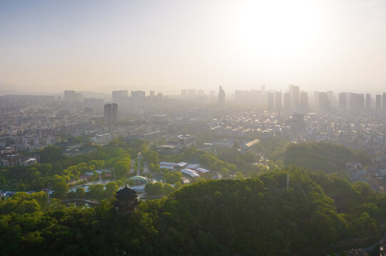 诸暨城市风光航拍