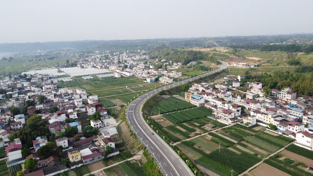 遂宁老池农业耕种果蔬基地航拍