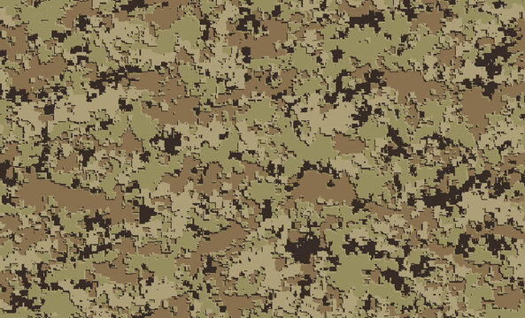 咖色系淺軍綠馬賽克迷彩