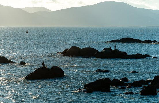 江门台山海滩度假胜地海岸线