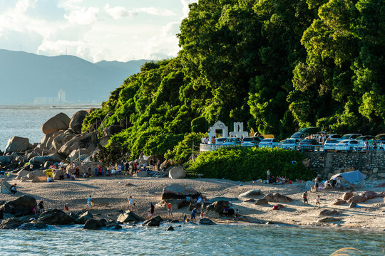 江门台山海滩度假胜地海岸线