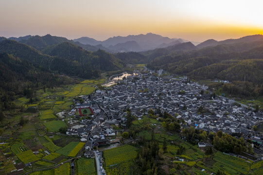 安徽省歙县徽派古村西递古村