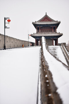 河北宣化古城雪景