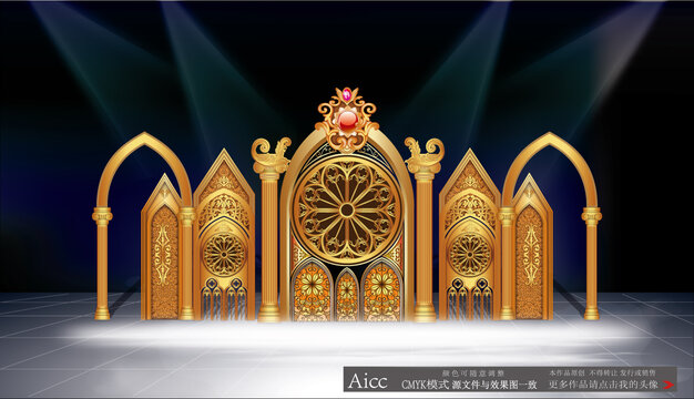 歐式教堂婚禮舞臺(tái)