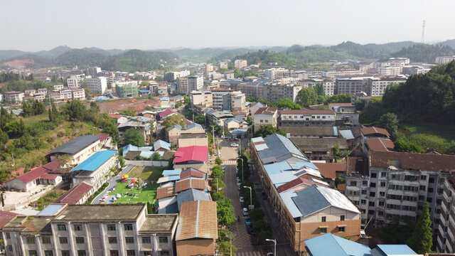 遂宁西农村房屋建筑航拍