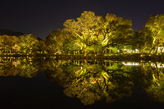 浙江省台州市临海东湖夜景