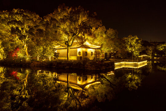 浙江省台州市临海东湖夜景