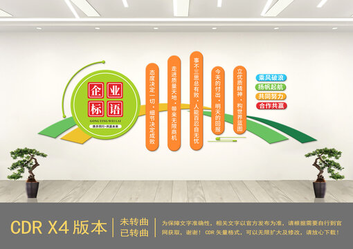 小清新企業(yè)標(biāo)語文化墻