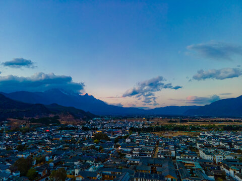 丽江古城夕阳