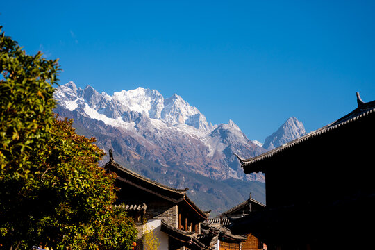 白沙古镇玉龙雪山