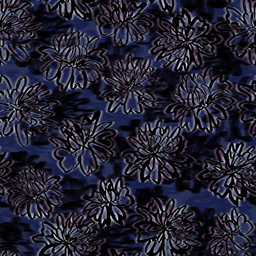 高清原創(chuàng)深藍色妖姬花型背景