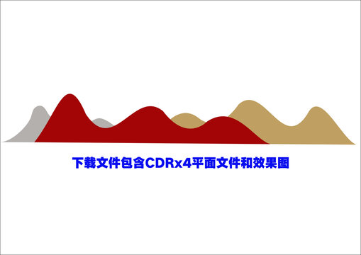 云紋底紋山坡山峰