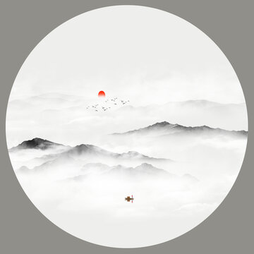 水墨山水畫