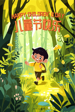 兒童節(jié)插畫海報