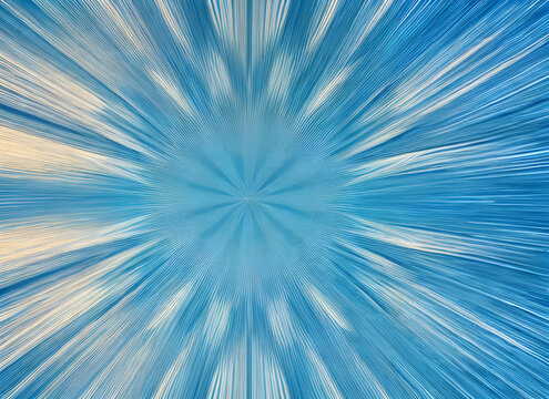 蓝色几何射线地毯