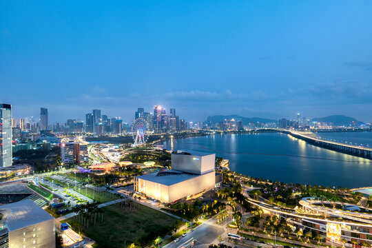 深圳宝安换了港湾夜景