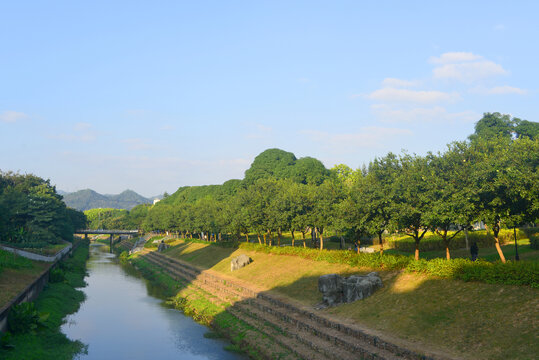 深圳城市河流福田河