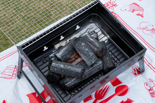 露营野餐烤肉木炭