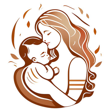 媽媽抱著嬰兒