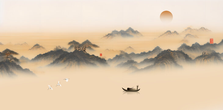 國(guó)畫山水風(fēng)景
