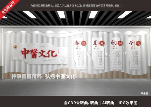 中医文化展示展厅墙