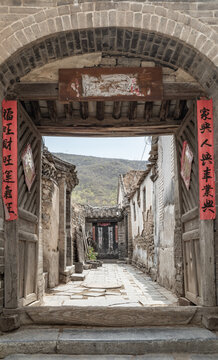 北京门头沟灵水村古村建筑风景